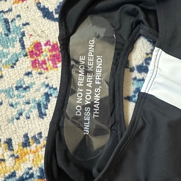 TA3 Lifty Contour One Piece Underwire Swimsuit Womens Size L Black Wht Slimming - Picture 3 of 7